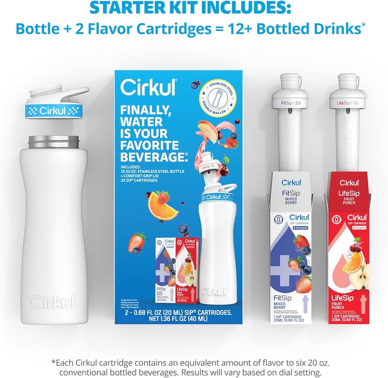 Cirkul 22 oz Plastic Water Bottle Starter Kit - Image 3
